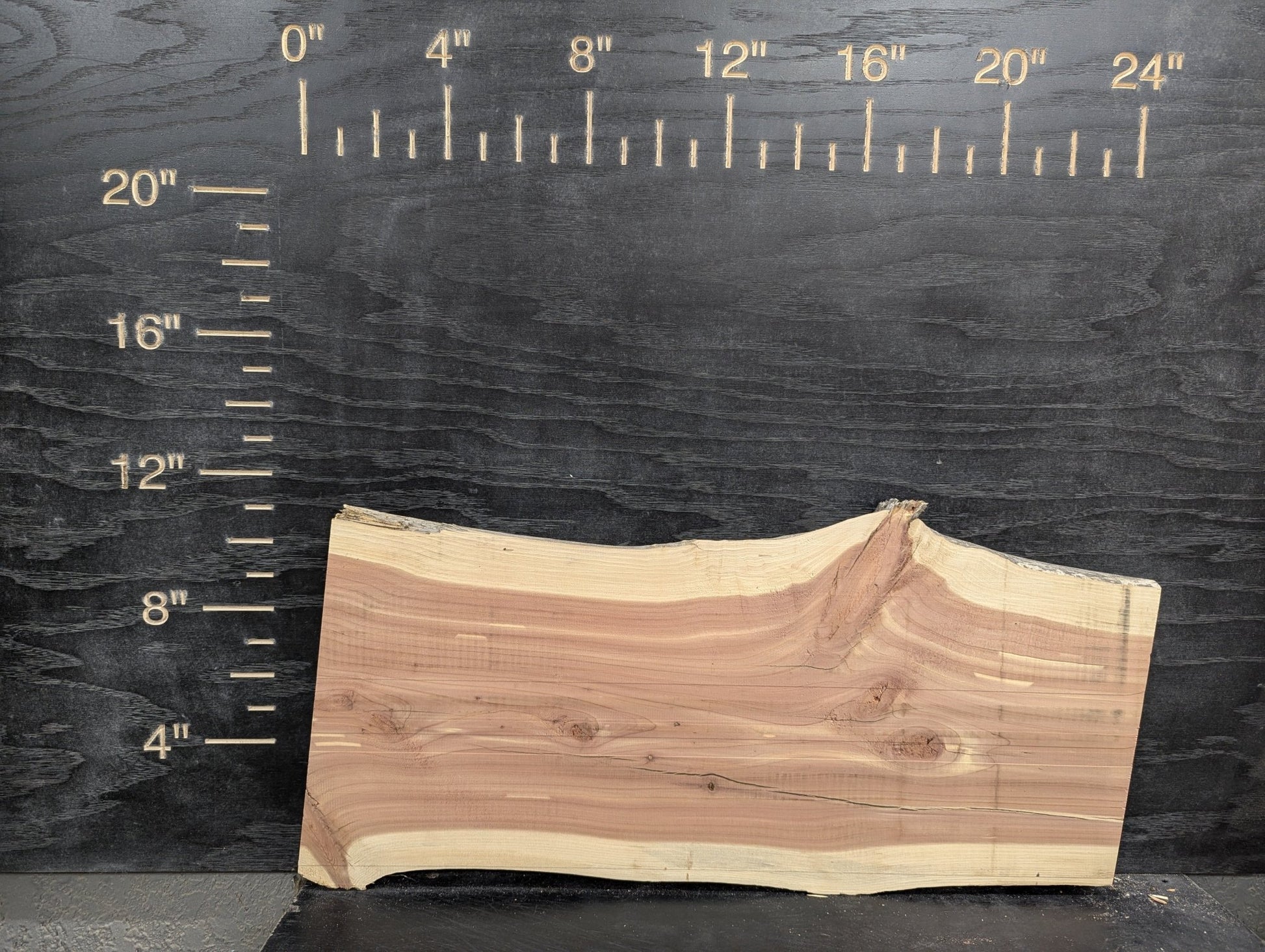 24" Cedar Live Edge Charcuterie Kit - Ol Loggin Sawmill