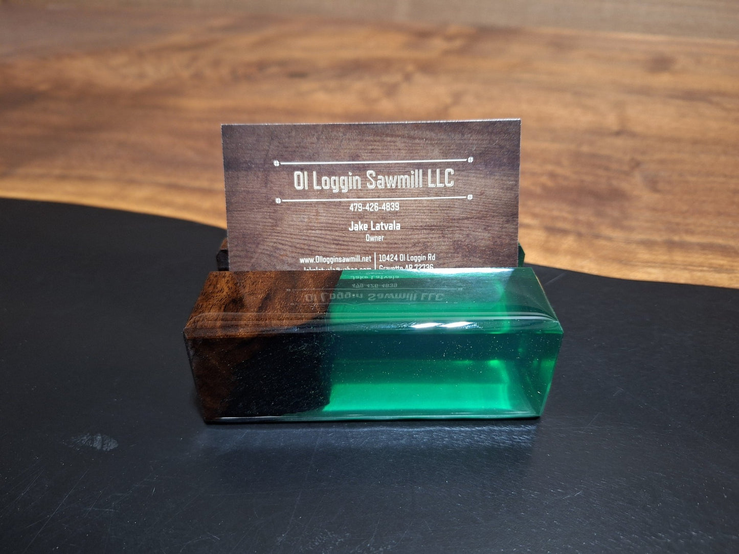 Epoxy Business Card Holder - 2" x 4" - My Store