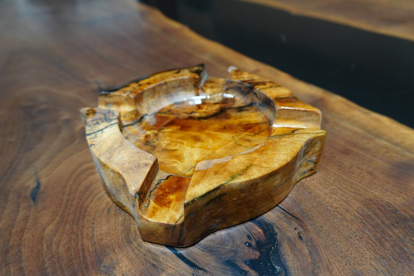 Handcrafted Wood Cigar Ashtray – Elegant, Durable, and One - of - a - Kind - 8" X 8" - Ol Loggin Sawmill