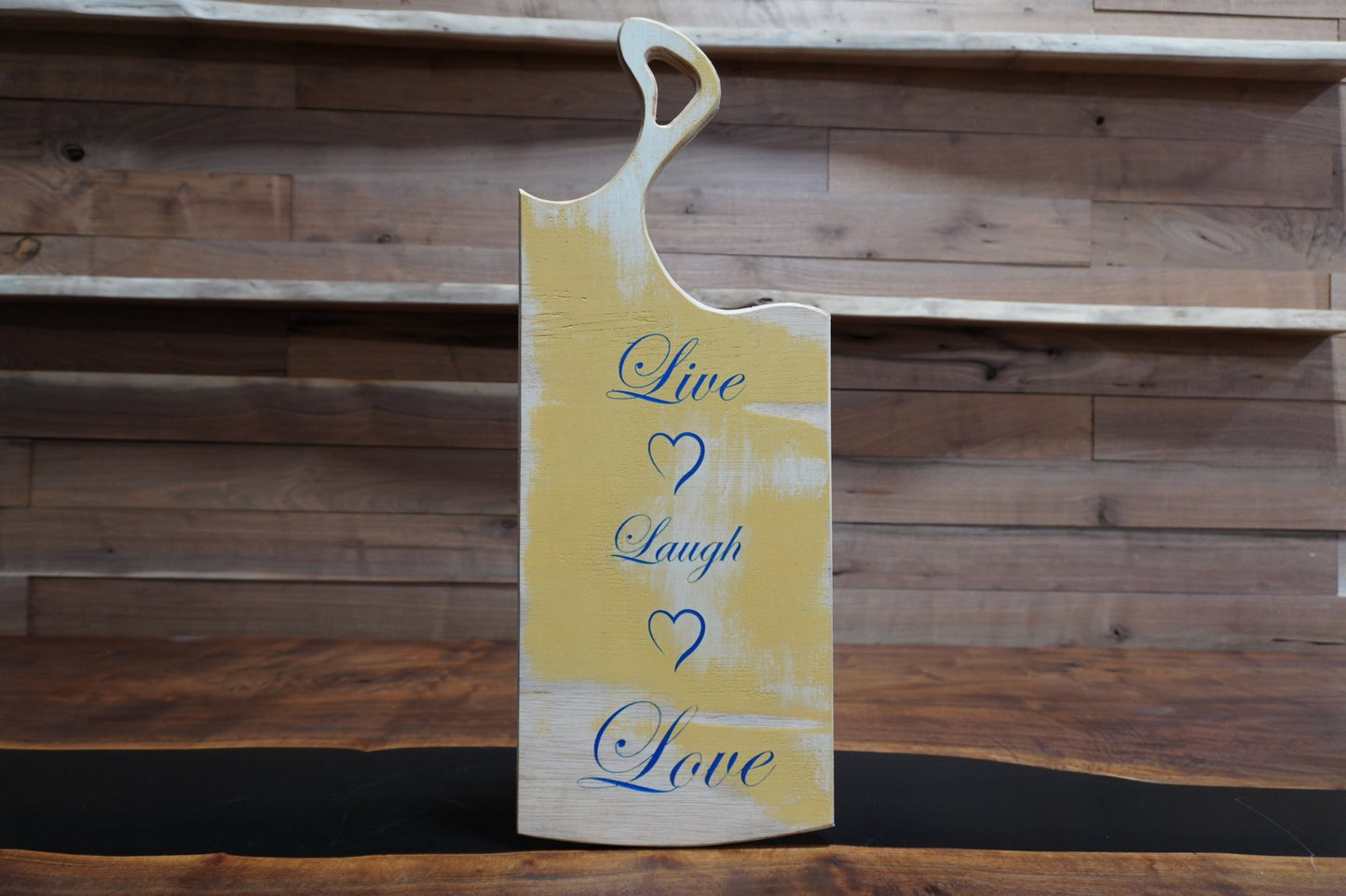 Rustic Live Laugh Love Wall Hanger – Epoxy - Filled Decor - Ol Loggin Sawmill