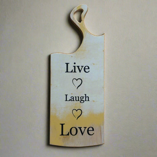 Rustic Live Laugh Love Wall Hanger – Epoxy - Filled Decor - Ol Loggin Sawmill