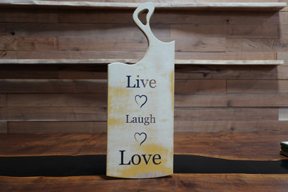 Rustic Live Laugh Love Wall Hanger – Epoxy - Filled Decor - Ol Loggin Sawmill