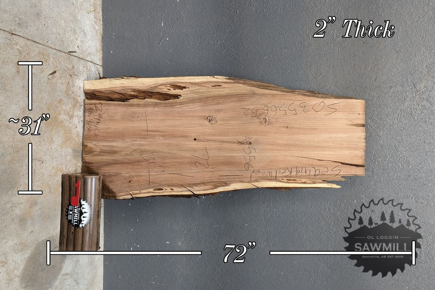 Sequoia Redwood Live Edge Wood Slab - 46.4 BF - My Store