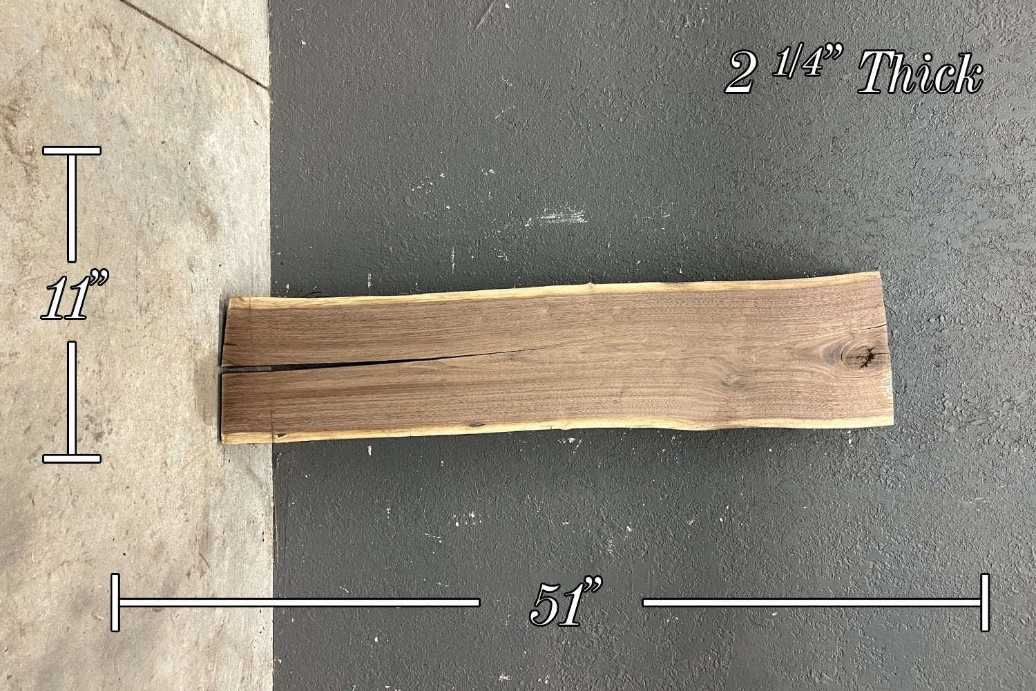 Walnut Live Edge Wood Slab - 12.1 BF - My Store