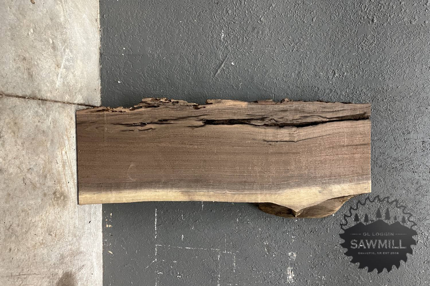 Walnut Live Edge Wood Slab - 12.4 BF - My Store